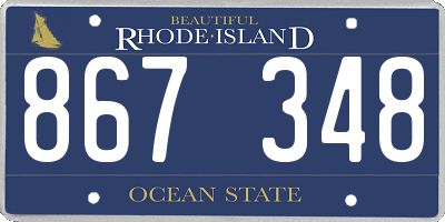 RI license plate 867348