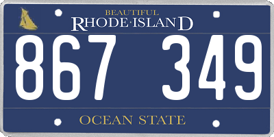 RI license plate 867349
