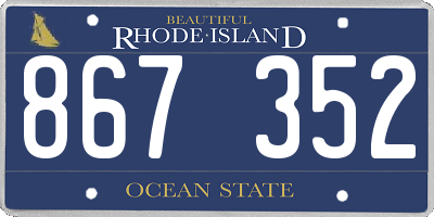 RI license plate 867352