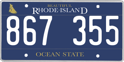 RI license plate 867355