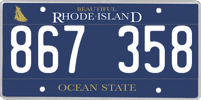 RI license plate 867358