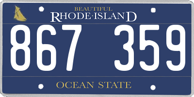 RI license plate 867359
