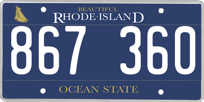 RI license plate 867360