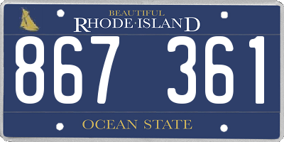 RI license plate 867361