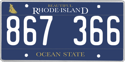 RI license plate 867366