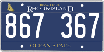 RI license plate 867367