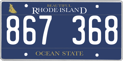 RI license plate 867368