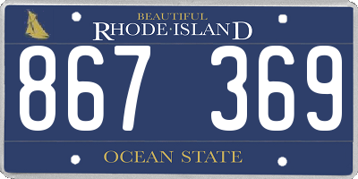 RI license plate 867369