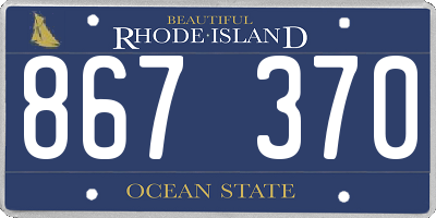 RI license plate 867370