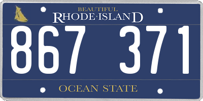 RI license plate 867371