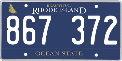 RI license plate 867372