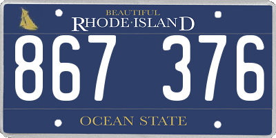 RI license plate 867376
