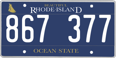 RI license plate 867377