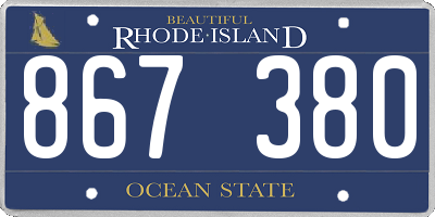 RI license plate 867380