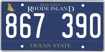 RI license plate 867390
