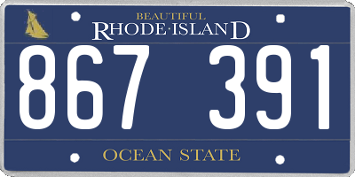 RI license plate 867391