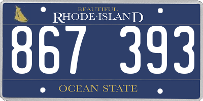 RI license plate 867393
