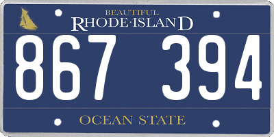 RI license plate 867394