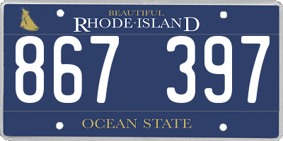 RI license plate 867397