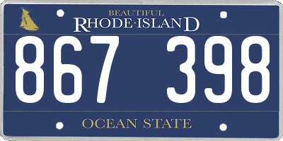 RI license plate 867398