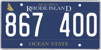 RI license plate 867400
