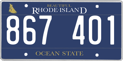 RI license plate 867401