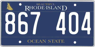 RI license plate 867404
