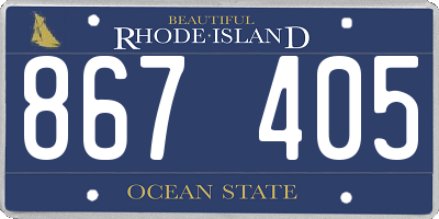 RI license plate 867405