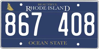 RI license plate 867408