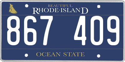 RI license plate 867409