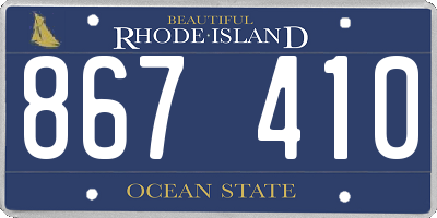 RI license plate 867410