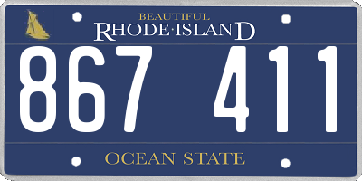 RI license plate 867411