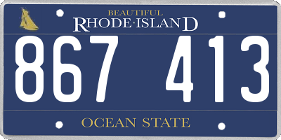 RI license plate 867413