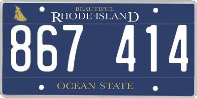 RI license plate 867414