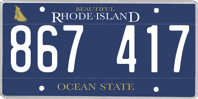 RI license plate 867417