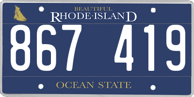 RI license plate 867419