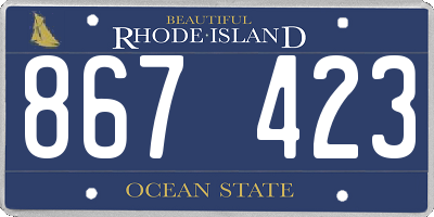 RI license plate 867423