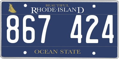 RI license plate 867424