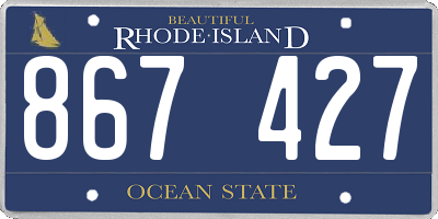 RI license plate 867427