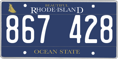 RI license plate 867428