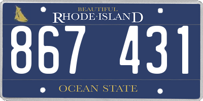 RI license plate 867431