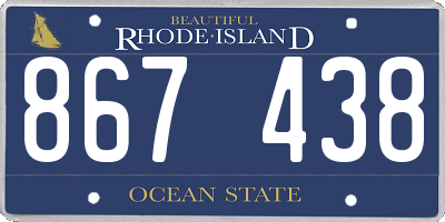 RI license plate 867438