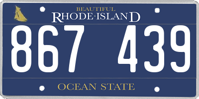 RI license plate 867439