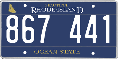 RI license plate 867441