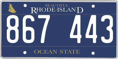 RI license plate 867443