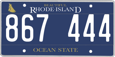 RI license plate 867444