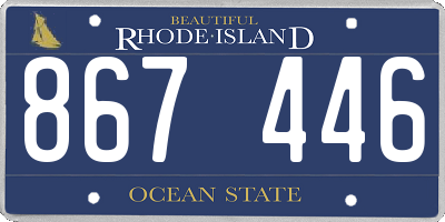 RI license plate 867446