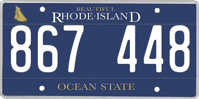 RI license plate 867448