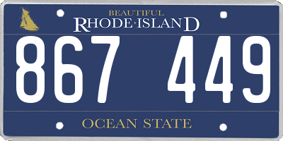 RI license plate 867449