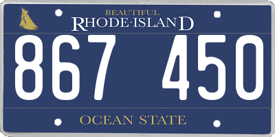 RI license plate 867450